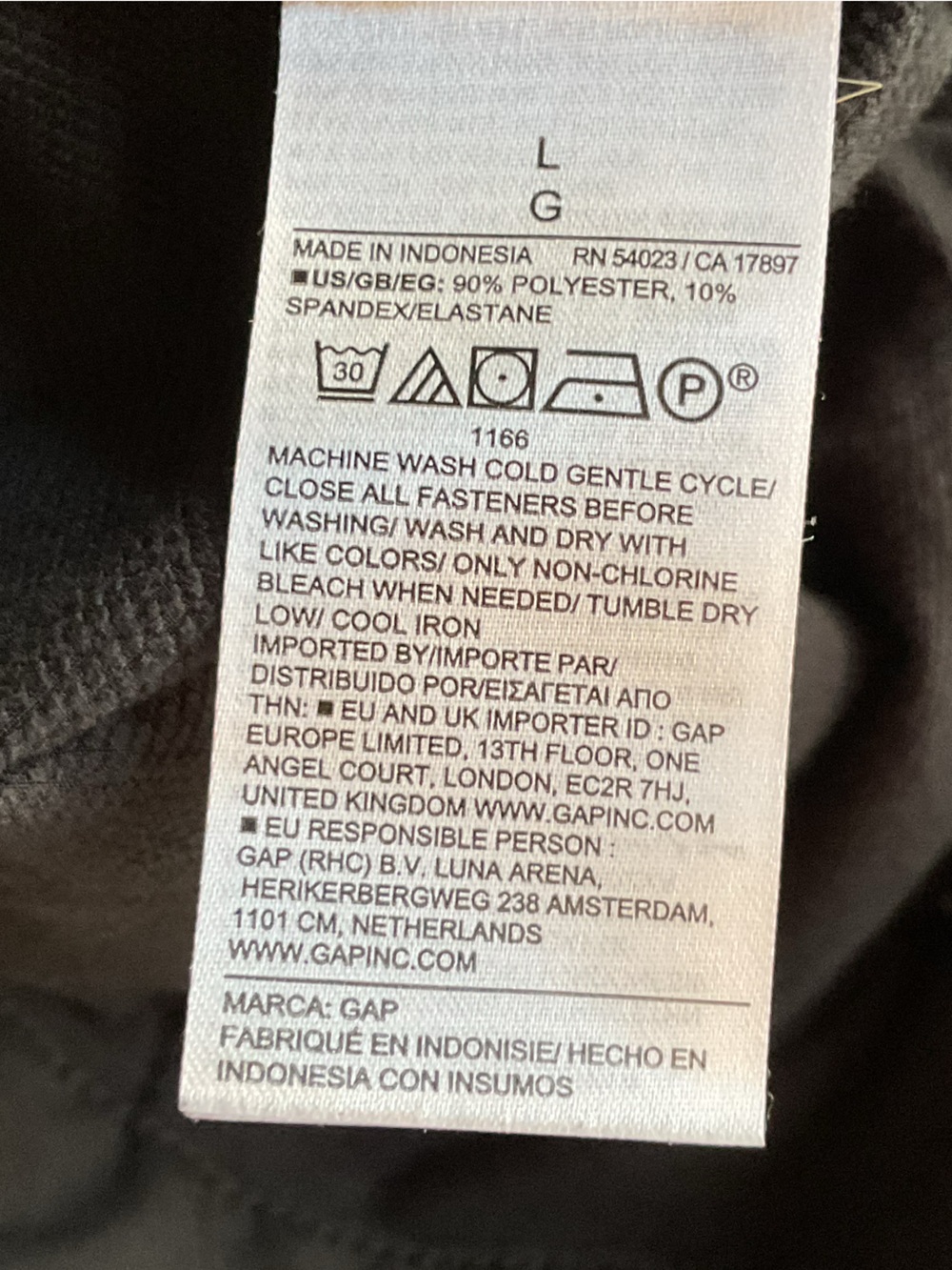 GAP mid rise barrel pants, black, large - Picture 7 of 8